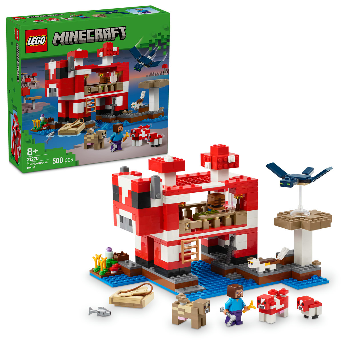 LEGO Minecraft - lego-minecraft-casa-mooshroom-21270-ani-8-piese-500