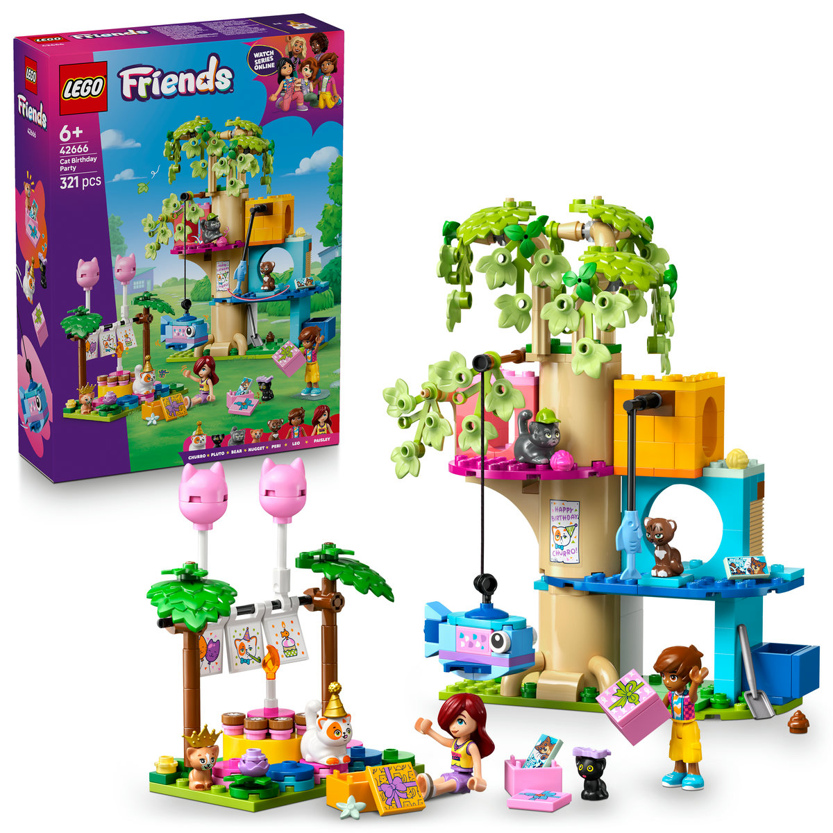 LEGO Friends - lego-friends-petrecere-ziua-pisicii-casuta-copac-42666-ani-6-piese-321