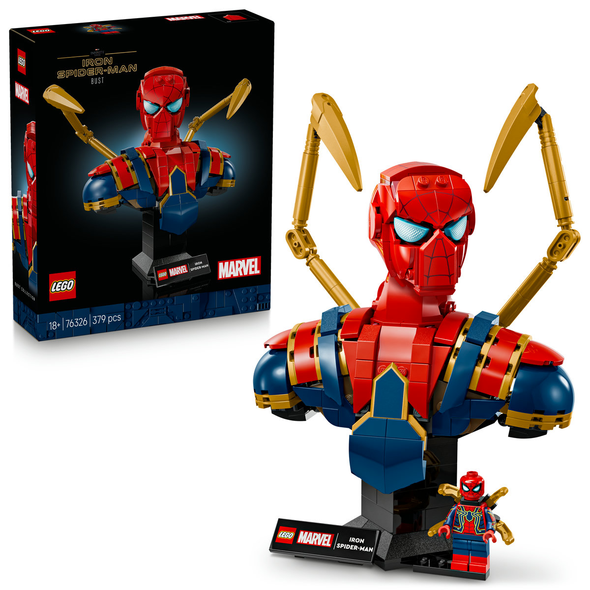 LEGO Marvel Super Heroes - lego-marvel-bustul-iron-spider-man-76326-ani-18-piese-379