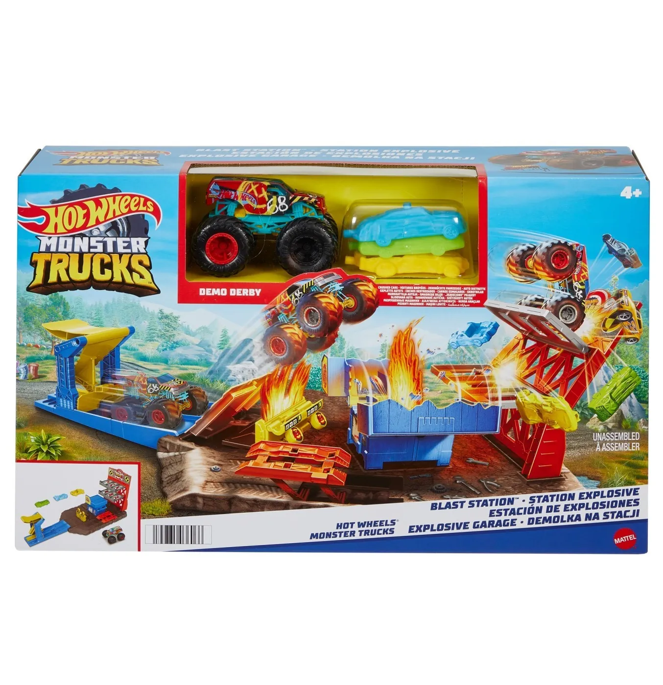HOT WHEELS MONSTER TRUCKS SET BLAST STATION [1]