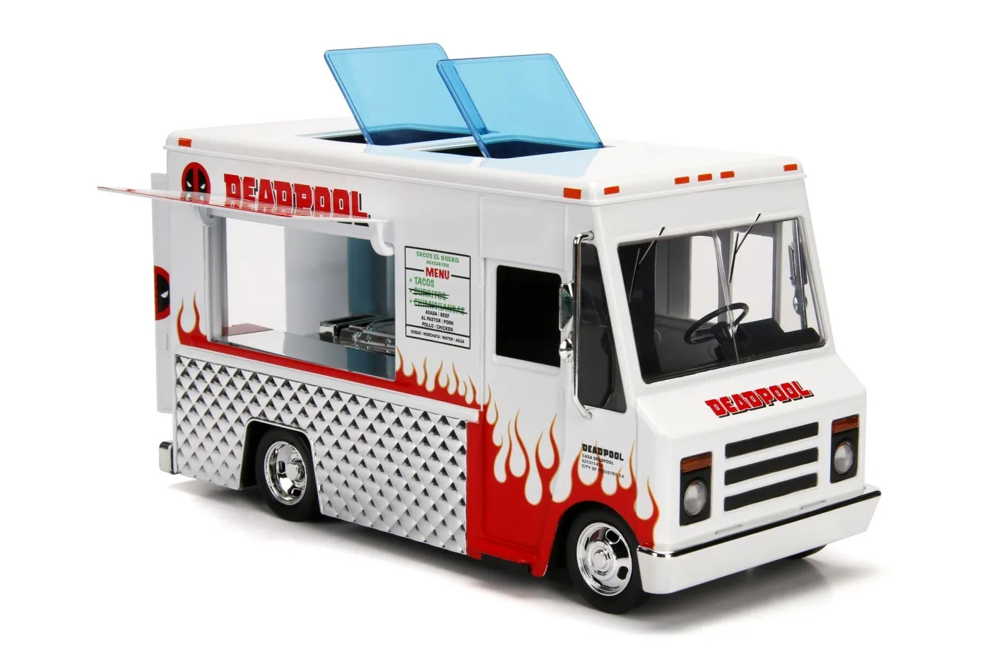 JADA MARVEL SET CAMIONUL DE MANCARE SCARA 1:24 SI FIGURINA METALICA DEADPOOL [6]