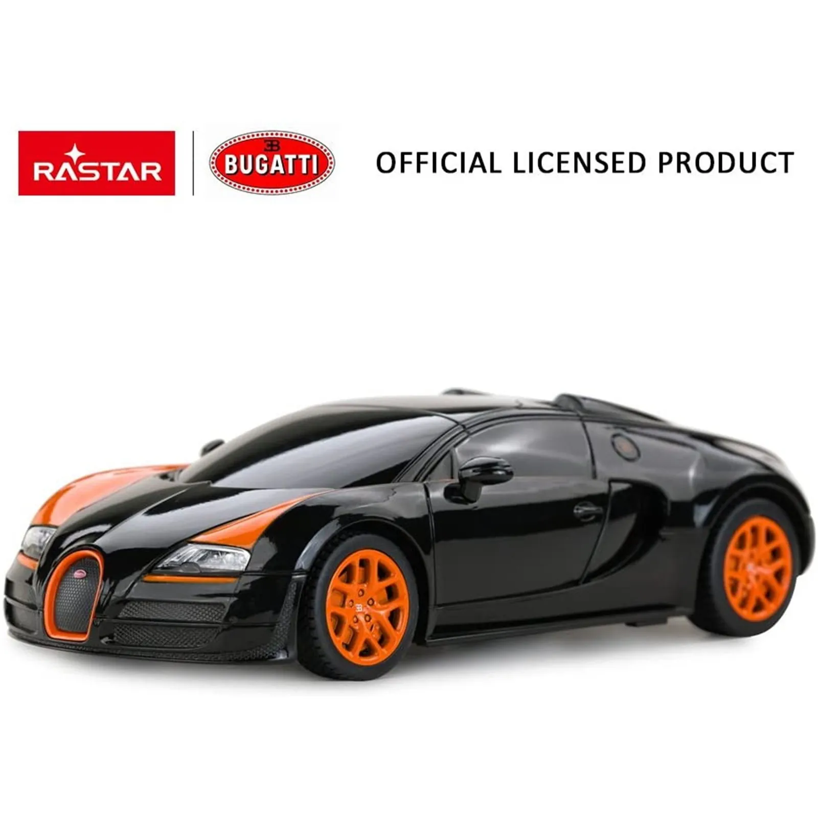 MASINA CU TELECOMANDA BUGATTI GRAND SPORT VITESSE NEGRU CU SCARA 1 LA 18 [3]