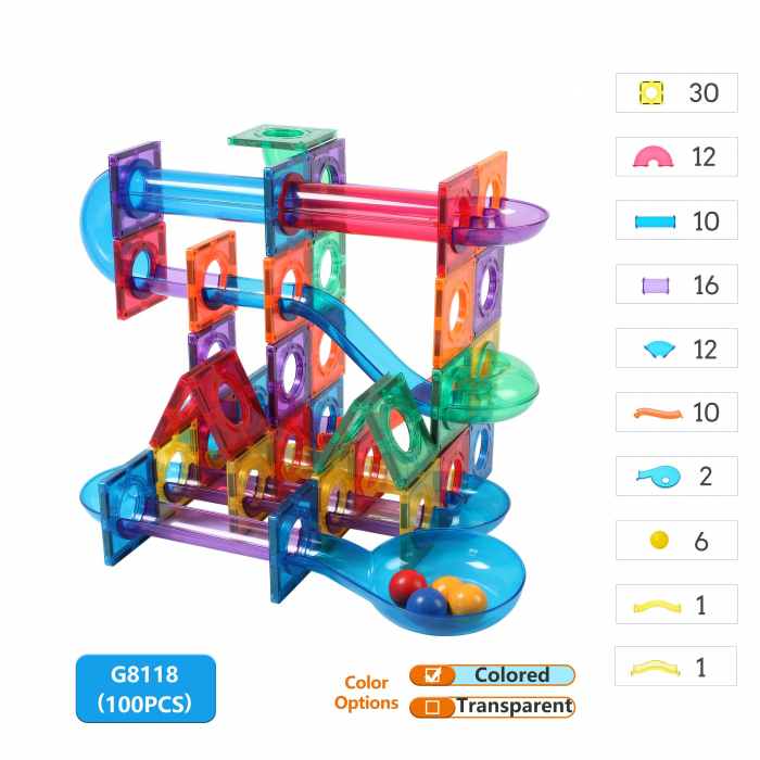 set-marble-run-100-piese-multicolore-Educativ-Stoys" [2]