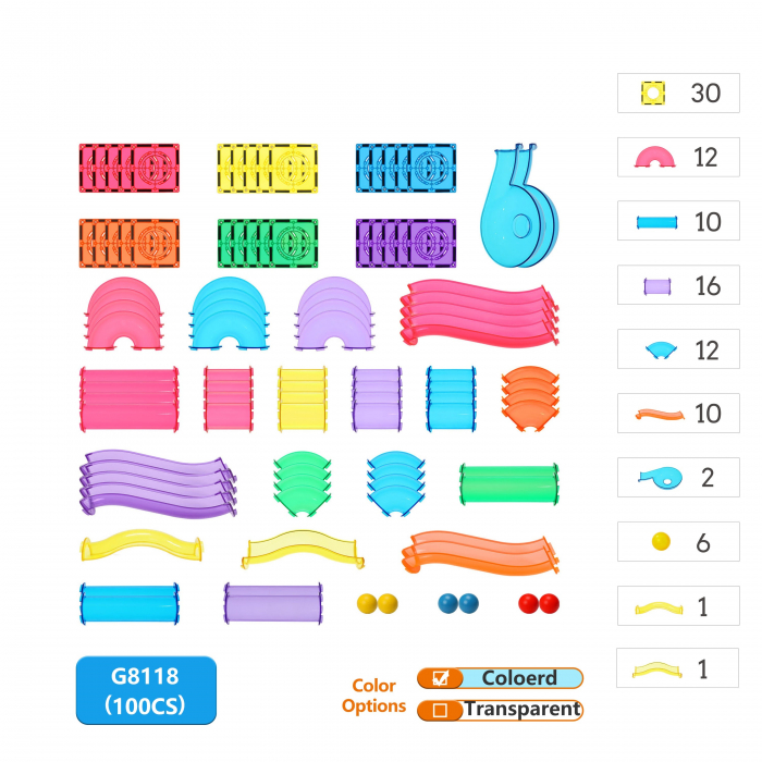 set-marble-run-100-piese-multicolore-Educativ-Stoys" [3]