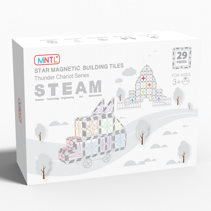 Set de Constructie Magnetic 29 Piese, Forme Geometrice Diverse - stoys.ro [3]