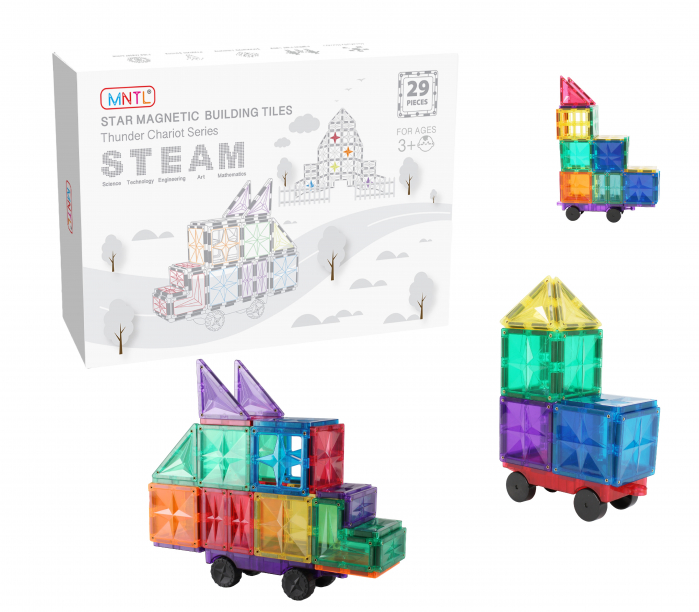 Set de Constructie Magnetic 29 Piese, Forme Geometrice Diverse - stoys.ro [7]