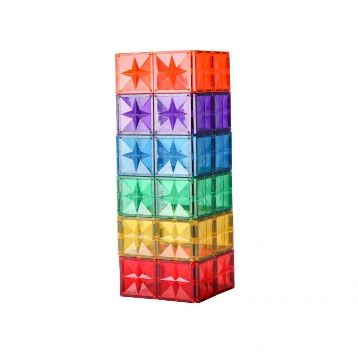 Set Constructie Magnetic 42 Piese Pătrate Multicolore Magnetic Tiles 2D 3D - Stoys.ro [4]