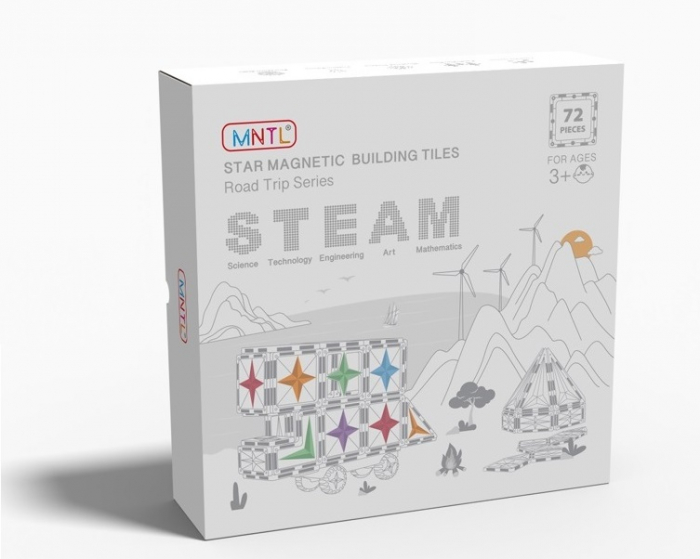 Set-Constructie-Magnetic-Tiles-72-Piese-Multicolore-2D-3D-Stoys [2]