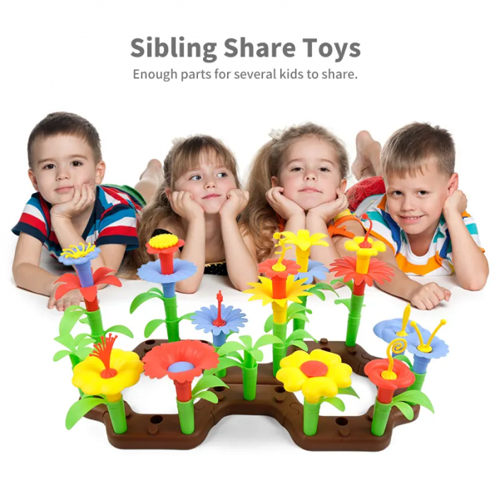 set-educativ-constructie-gradina-cu-flori-79-piese-sac-depozitare-stoys.ro [5]