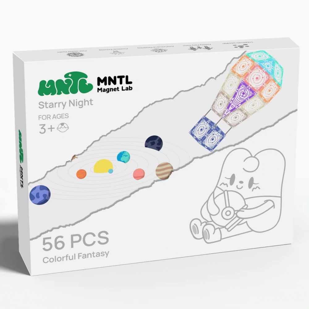 Set Magnetic 3D STEAM MNTL Starry Night - 56 Piese pentru Construcții Creative [9]