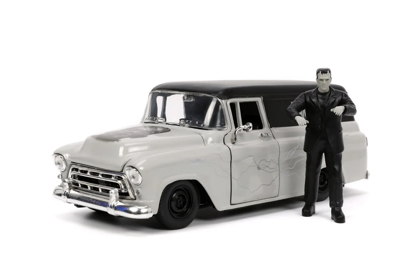 SET MASINUTA 1957 CHEVY SUBURBAN SI FIGURINA FRANKENSTEIN [3]