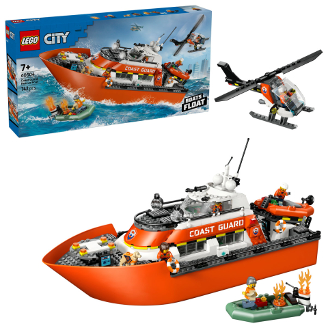 LEGO - lego-city-barca-salvare-elicopter-paza-coasta-60504-ani-7-piese-742