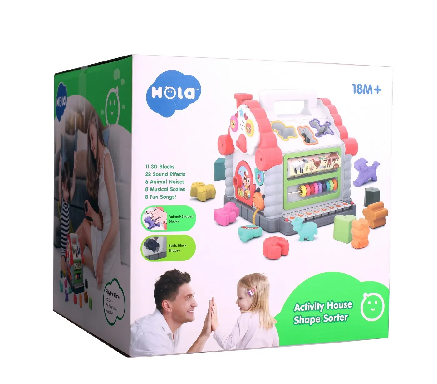 Jucarii interactive si educative - CASUTA EDUCATIVA A ANIMALUTELOR CU SUNETE SI LUMINI