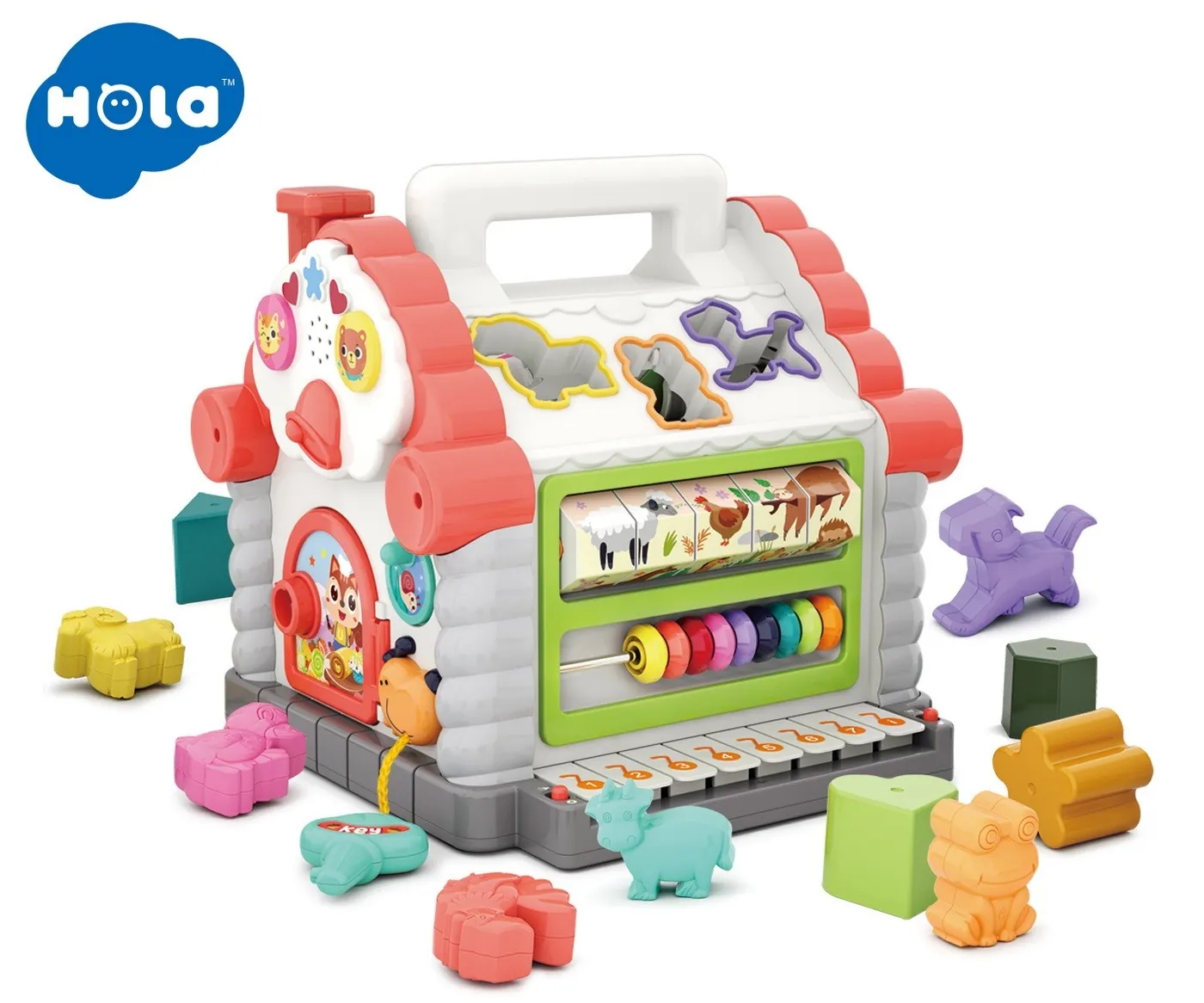 CASUTA EDUCATIVA A ANIMALUTELOR CU SUNETE SI LUMINI [6]