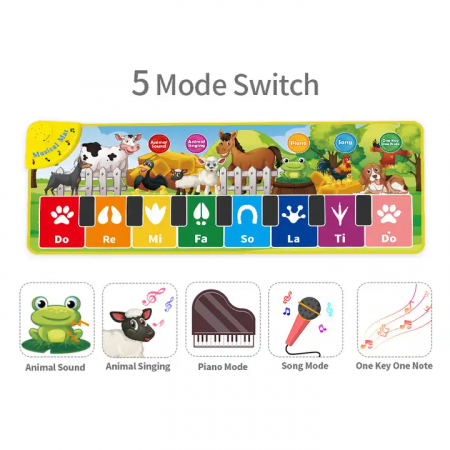 Covoras Muzical Interactiv Tema Ferma - Jucarie Educativa pentru Copii | stoys.ro [3]