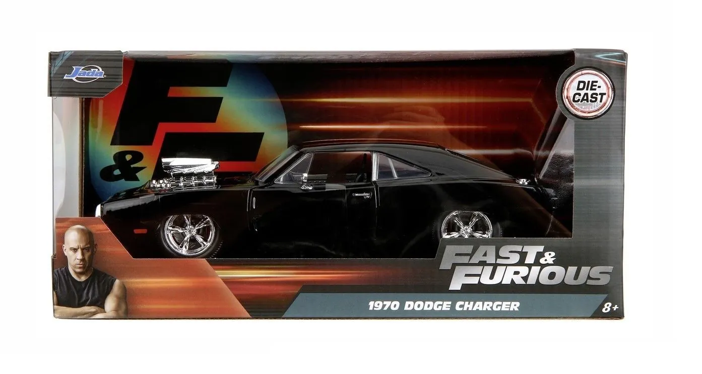 Masinuțe metalice (die-cast) - JADA FAST AND FURIOUS MASINUTA METALICA DODGE CHARGER 1970 SCARA 1 LA 24