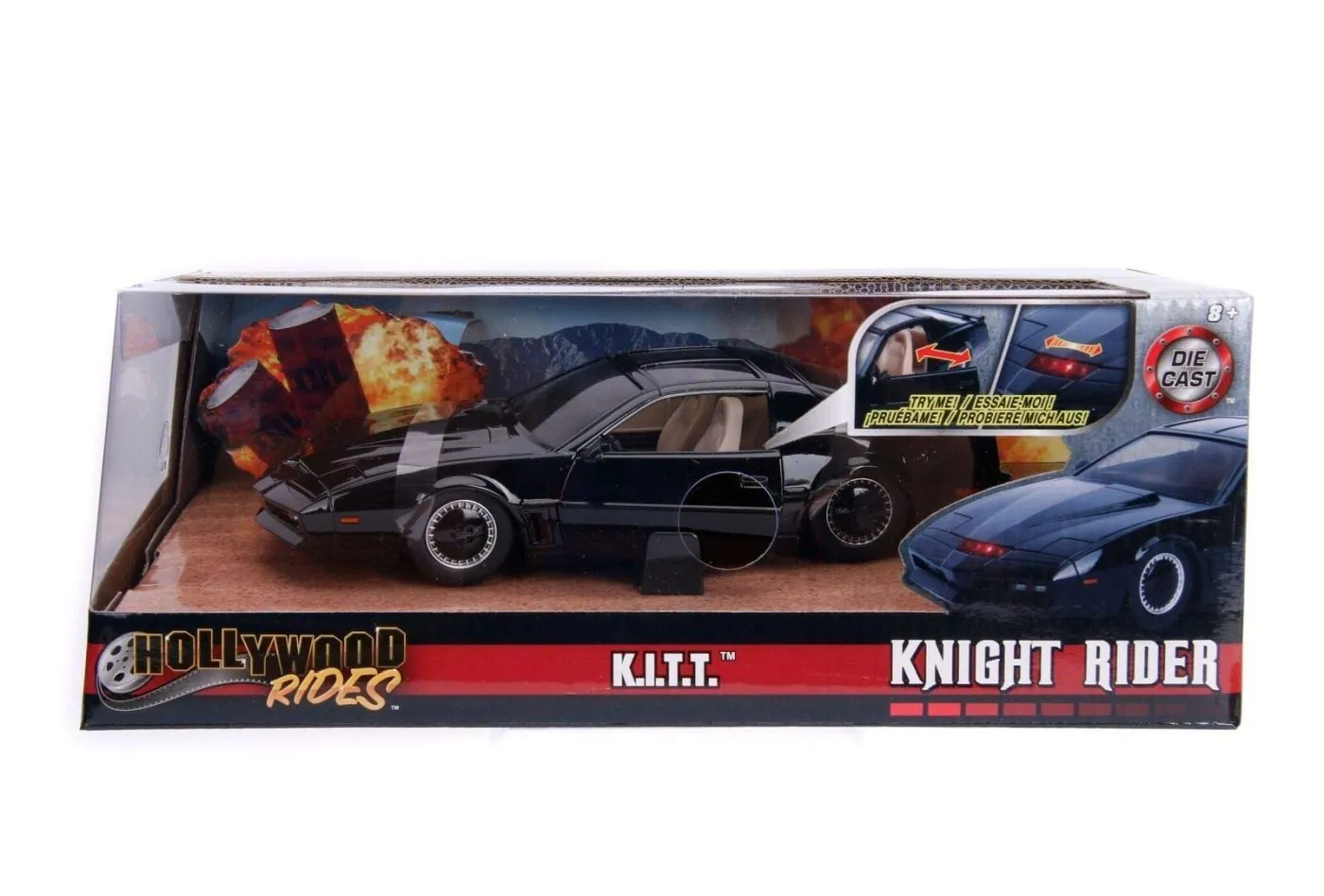 Masinuțe metalice (die-cast) - JADA HOLLYWOOD RIDES KNIGHT RIDER MASINUTA METALICA KITT SCARA 1 LA 24