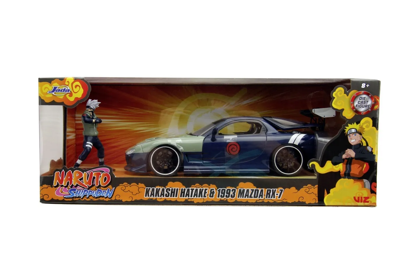 Masinuțe metalice (die-cast) - JADA MASINUTA METALICA NARUTO 1995 MAZDA RX 7 1:24