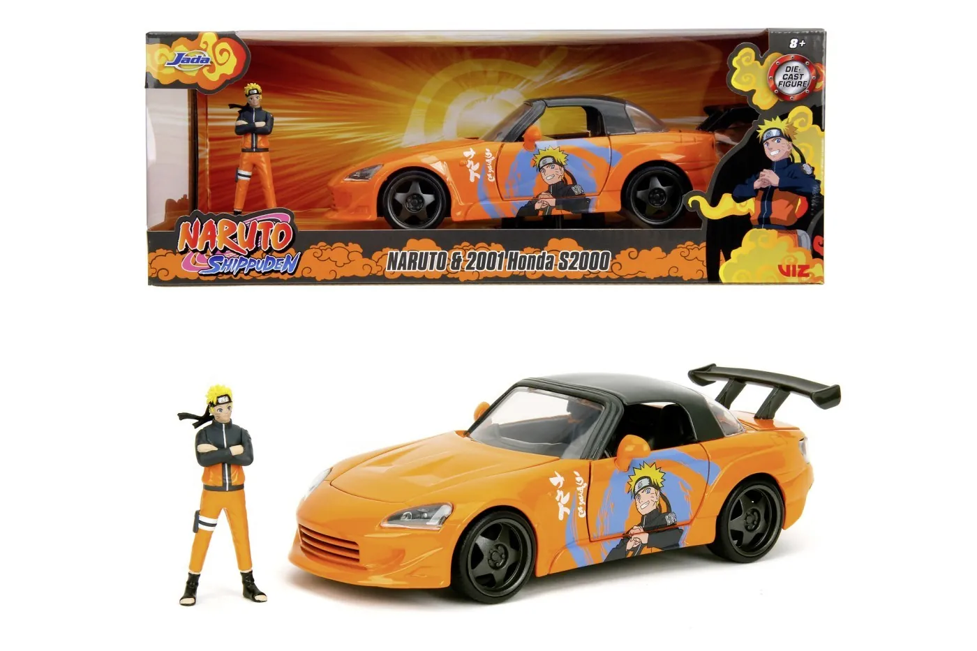 JADA NARUTO SHIPPUDEN SET FIGURINA NARUTO SI MASINUTA METALICA HONDA 2001 S2000 SCARA 1:24 [7]