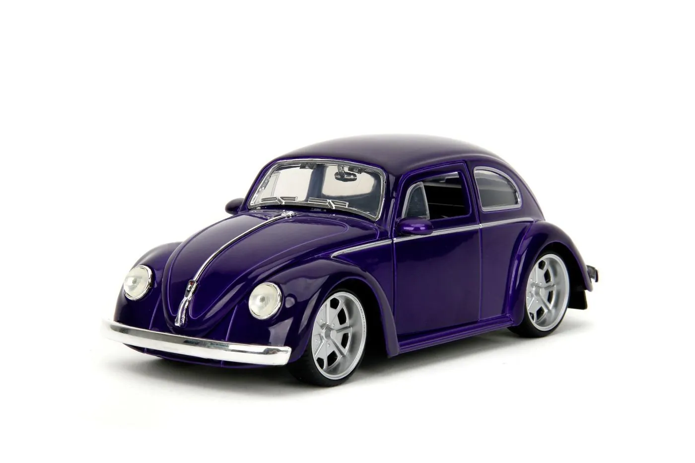 JADA WEDNESDAY SET MASINUTA METALICA VOLKSWAGEN BEETLE 1:24 SI FIGURINA METALICA WEDNESDAY 7CM [4]