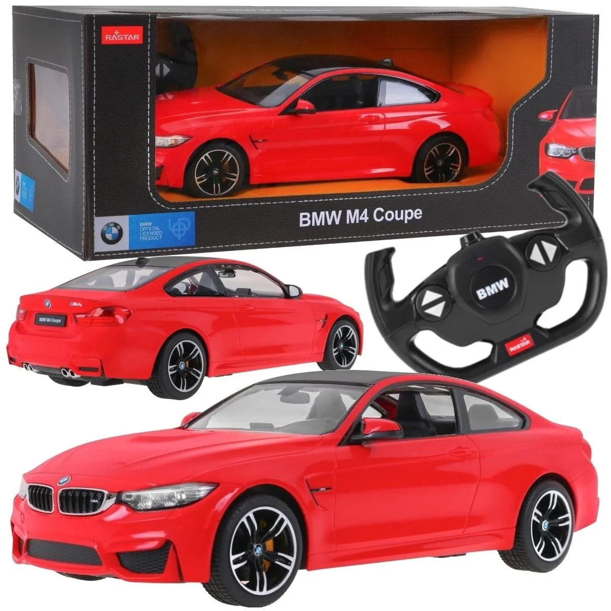 MASINA CU TELECOMANDA BMW M4 ROSU CU SCARA 1 LA 14 [6]