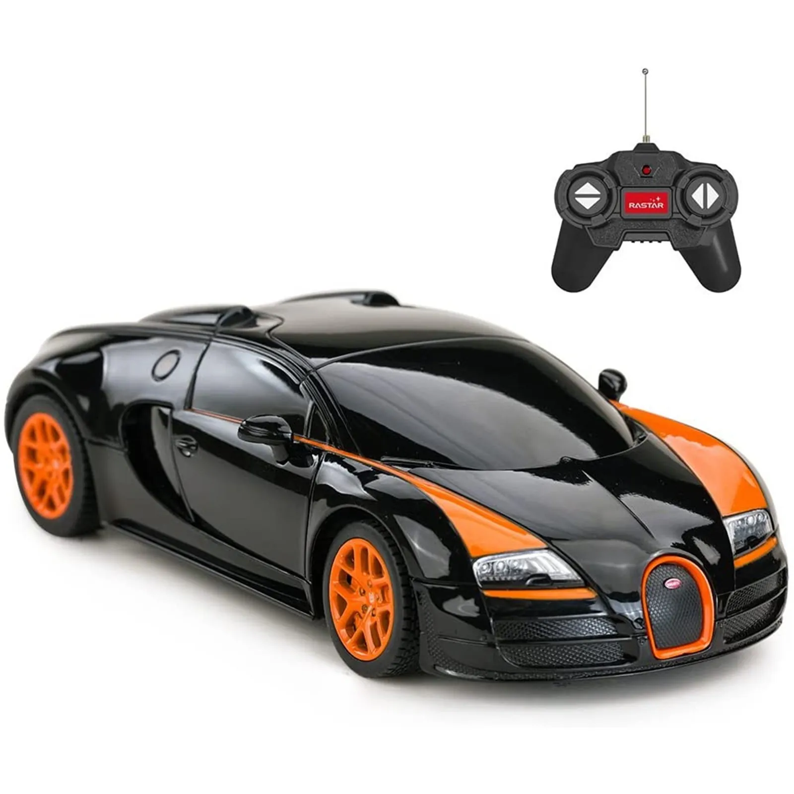Masini cu telecomanda - MASINA CU TELECOMANDA BUGATTI GRAND SPORT VITESSE NEGRU CU SCARA 1 LA 18