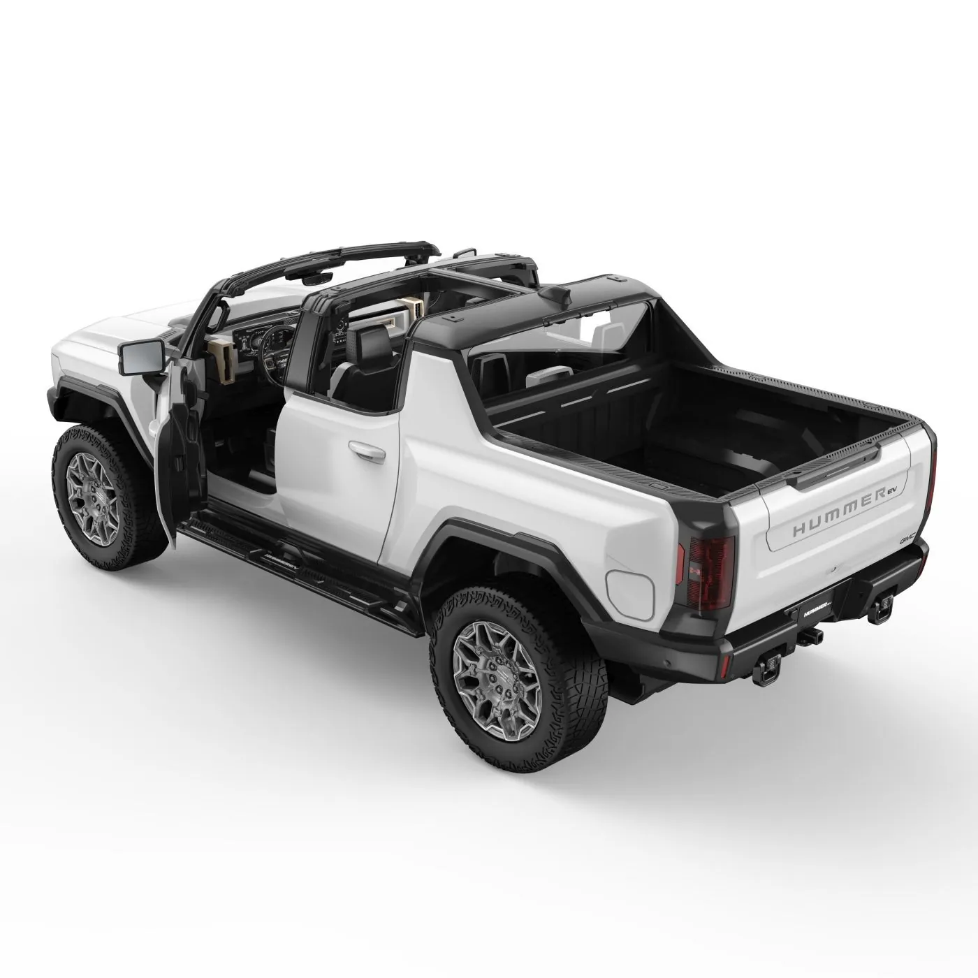 MASINA CU TELECOMANDA GMC HUMMER EV ALB SCARA 1 LA 16 [2]