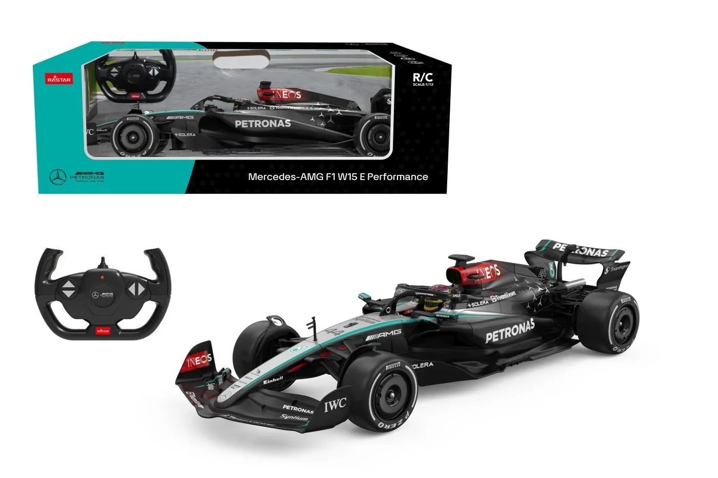 Masini cu telecomanda - MASINA CU TELECOMANDA MERCEDES AMG F1 W15 E PERFORMANCE SCARA 1 LA 12