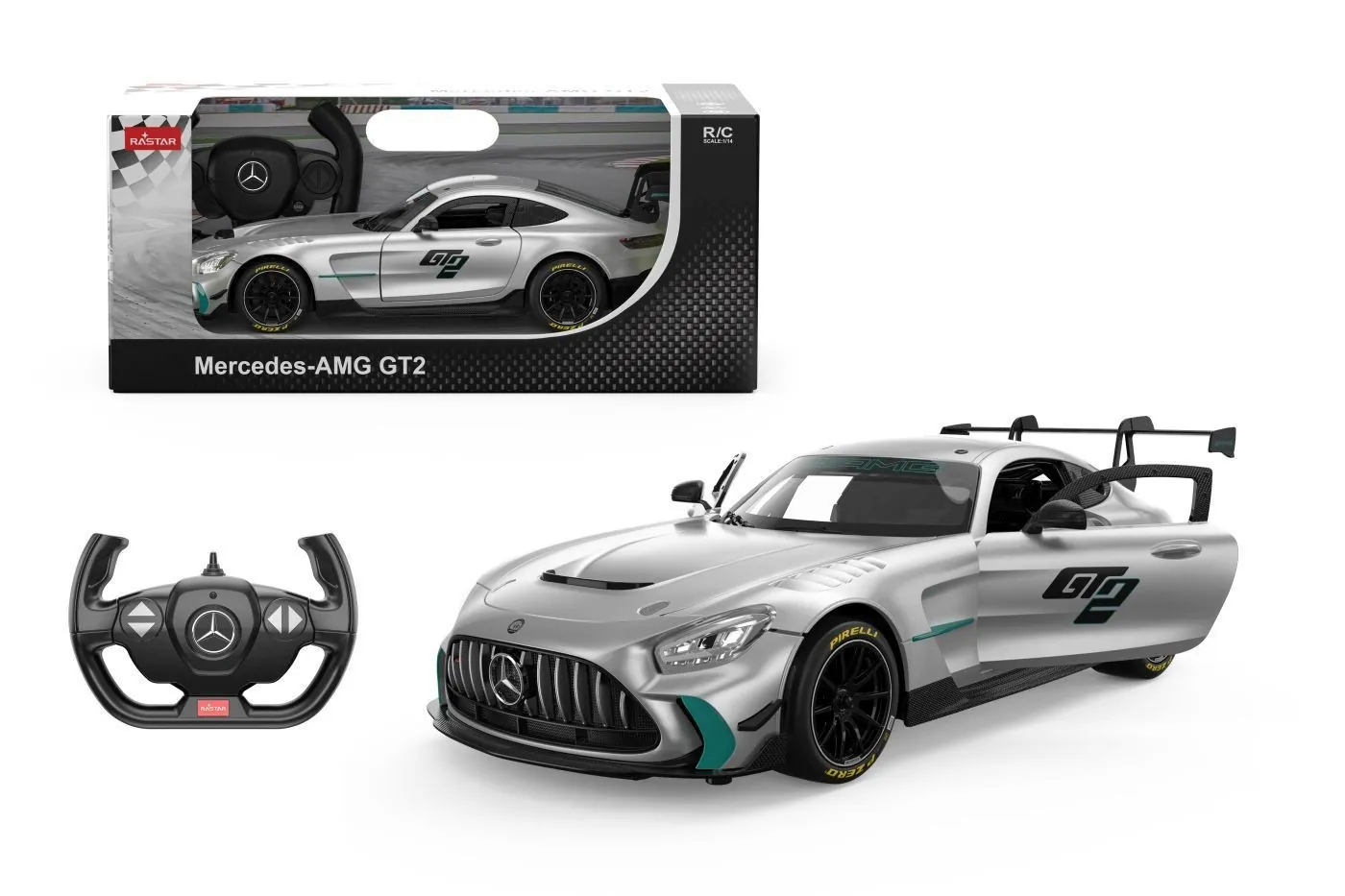 Masini cu telecomanda - MASINA CU TELECOMANDA MERCEDES AMG GT2 SCARA 1 LA 14