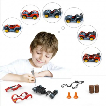 Mașină de Jucărie Aliaj 6 în 1 - Set Educativ și Interactiv pentru Copii [2]