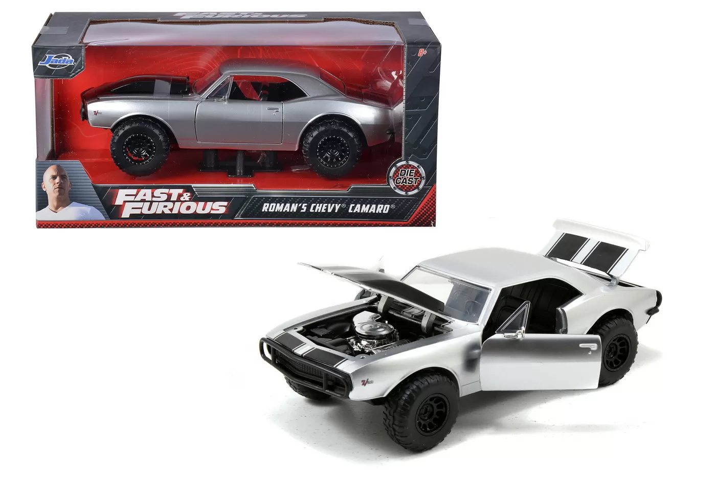 Masinuțe metalice (die-cast) - MASINUTA METALICA FAST AND FURIOUS 1967 CHEVY CAMARO SCARA 1 LA 24