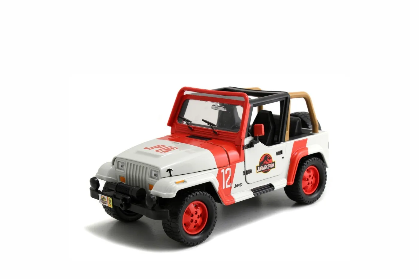 Masinuțe metalice (die-cast) - MASINUTA METALICA JURASSIC WORLD 1992 JEEP WRANGLER 1:24