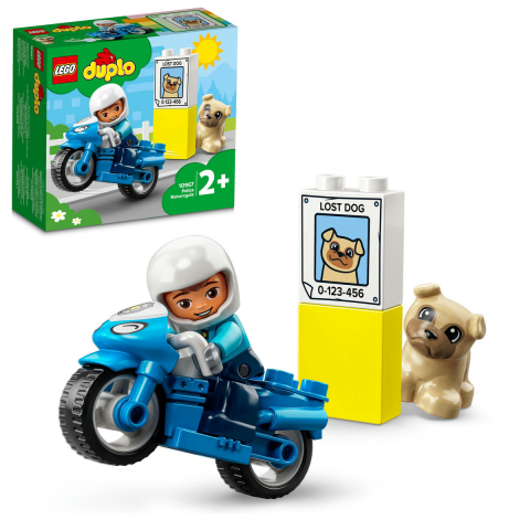 LEGO - Motocicletă de poliție, 2 + ani, 5 Piese, LEGO DUPLO