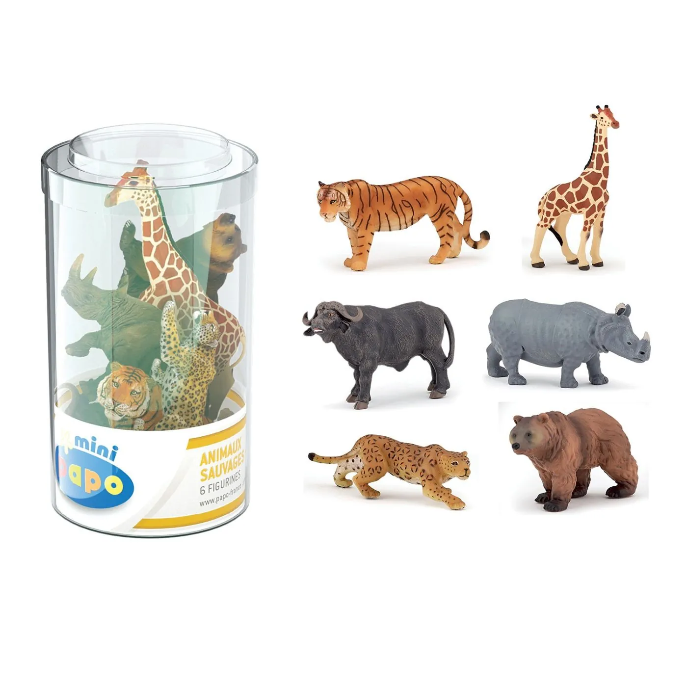 Figurine si Seturi de Joaca - PAPO FIGURINA SET 6 MINIANIMALE SALBATICE