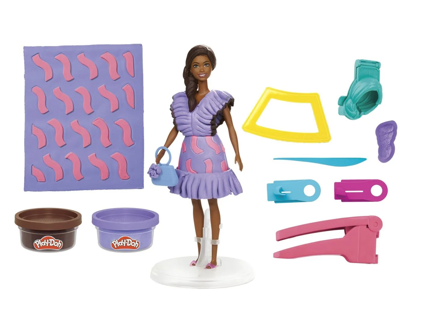PLAY DOH BARBIE SET PLASTELINA BARBIE FASHIONISTA RUFFLES CREATII VESTIMENTARE [1]