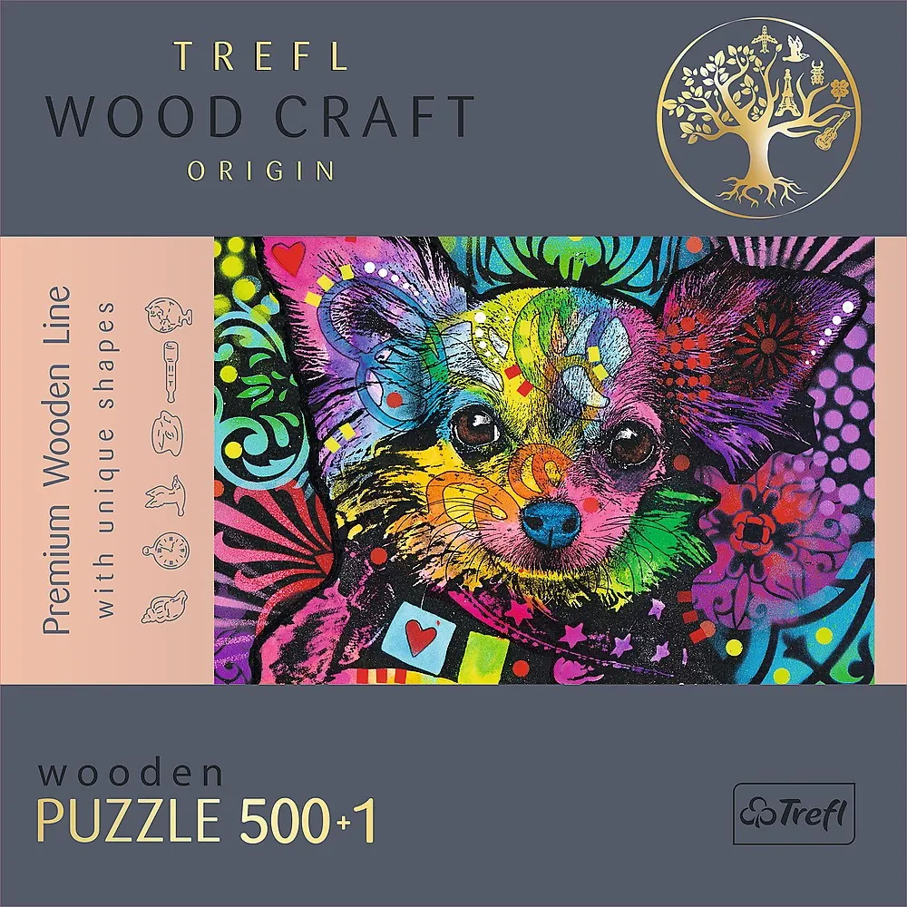 PUZZLE TREFL DIN LEMN 500+1 PIESE CATELUSII DRAGALASI [4]