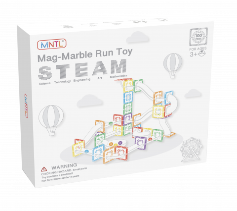 Set 100 Piese Multicolore & Transparente Seria Marble Run