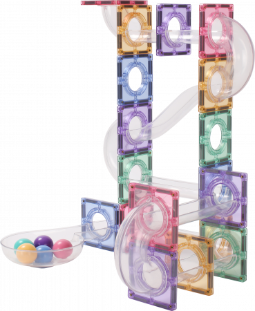 Set-80-Piese-Pastel-Marble-Run-Tuburi-Transparente-Stoys [2]