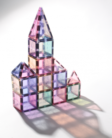 Set-Constructie-Magnetic-Tiles-120-Piese-Forme-Geometrice-Pastel-Stoys [4]