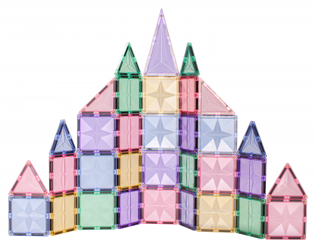 Set-Constructie-Magnetic-Tiles-120-Piese-Forme-Geometrice-Pastel-Stoys [5]