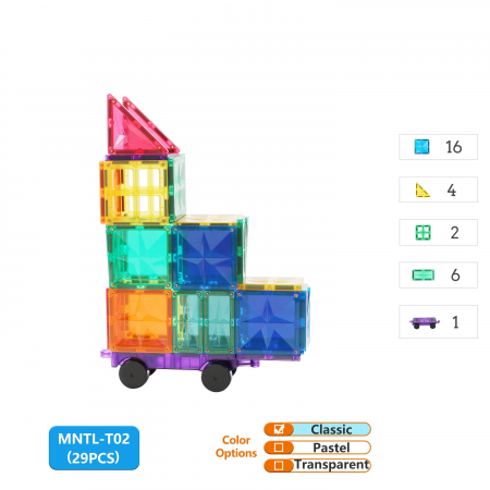 Set de Constructie Magnetic 29 Piese, Forme Geometrice Diverse - stoys.ro [1]