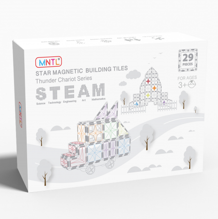 Set de Constructie Magnetic 29 Piese, Forme Geometrice Diverse - stoys.ro [2]