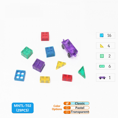 Set de Constructie Magnetic 29 Piese, Forme Geometrice Diverse - stoys.ro [5]