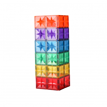 Set Constructie Magnetic 42 Piese Pătrate Multicolore Magnetic Tiles 2D 3D - Stoys.ro [3]