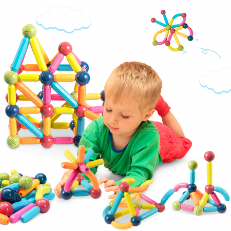 Joc_Creativ_Educativ_Tije_Magnetice_Bile_74Piese_Set_Construcție_Copii_Dezvoltare_Creativitate_FUNLEARNING [3]