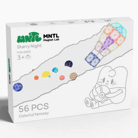 Set Magnetic 3D STEAM MNTL Starry Night - 56 Piese pentru Construcții Creative [8]