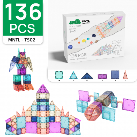 set-magnetic-tiles-3d-steam-mntl-136-piese-noapte-stelara-pentru-constructii Seturi de Constructie Magnetice - set-magnetic-tiles-3d-steam-mntl-136-piese-noapte-stelara-pentru-constructii