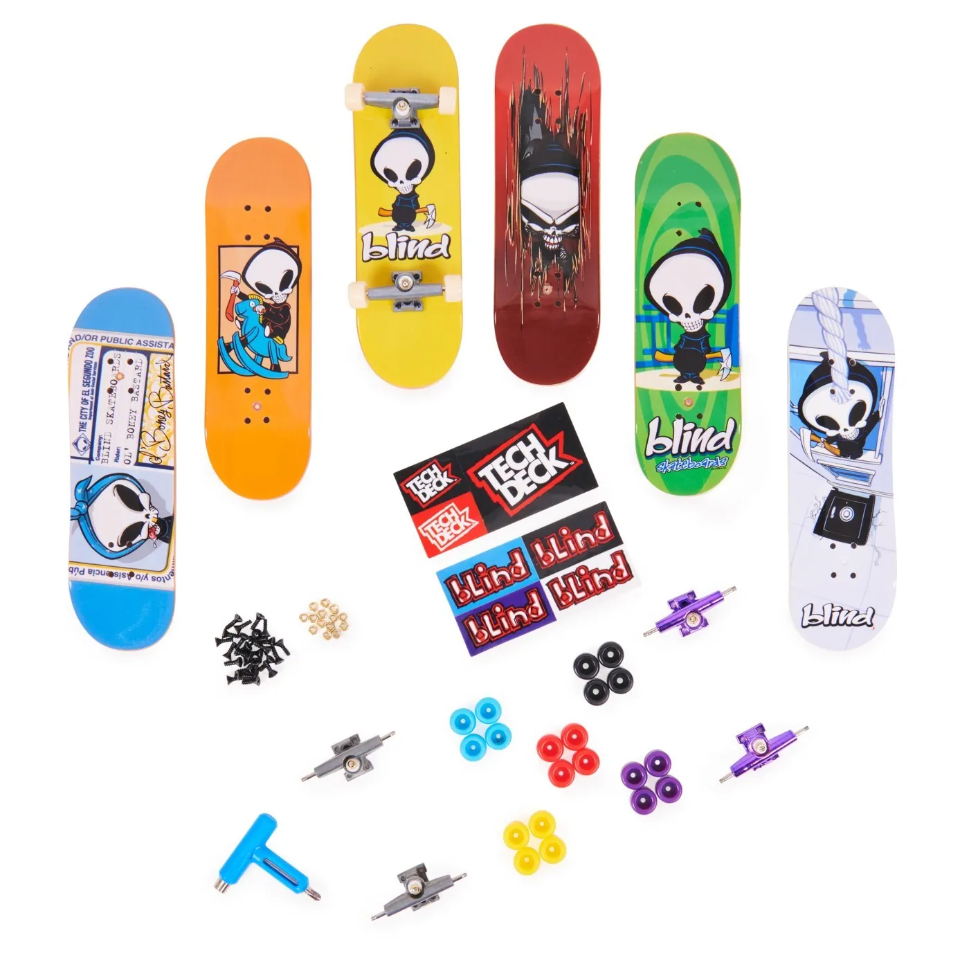 TECH DECK PACHET 6 PIESE CU ACCESORII FINGERBOARD BLIND [1]