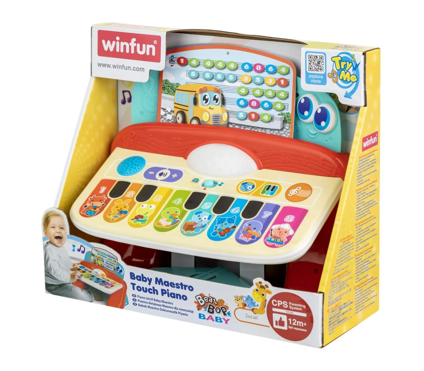 WINFUN PIAN CU SUNETE SI LUMINI CU 8 TASTE [6]