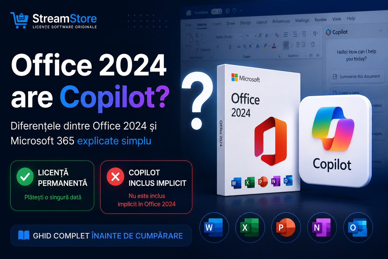 Office 2024 are Copilot? Tot ce trebuie să știi înainte de cumpărare